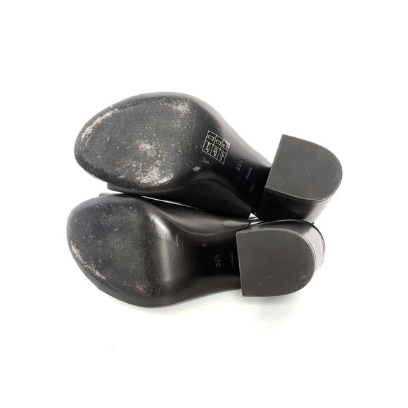 Alexander Wang Nadia Leather Peep-Toe Block Heel Sandals 35.5 Rose Gold - Picture 7 of 9